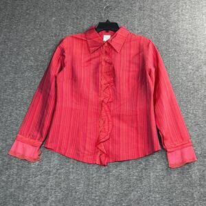 Garnet Hill Red Button Down Shirt